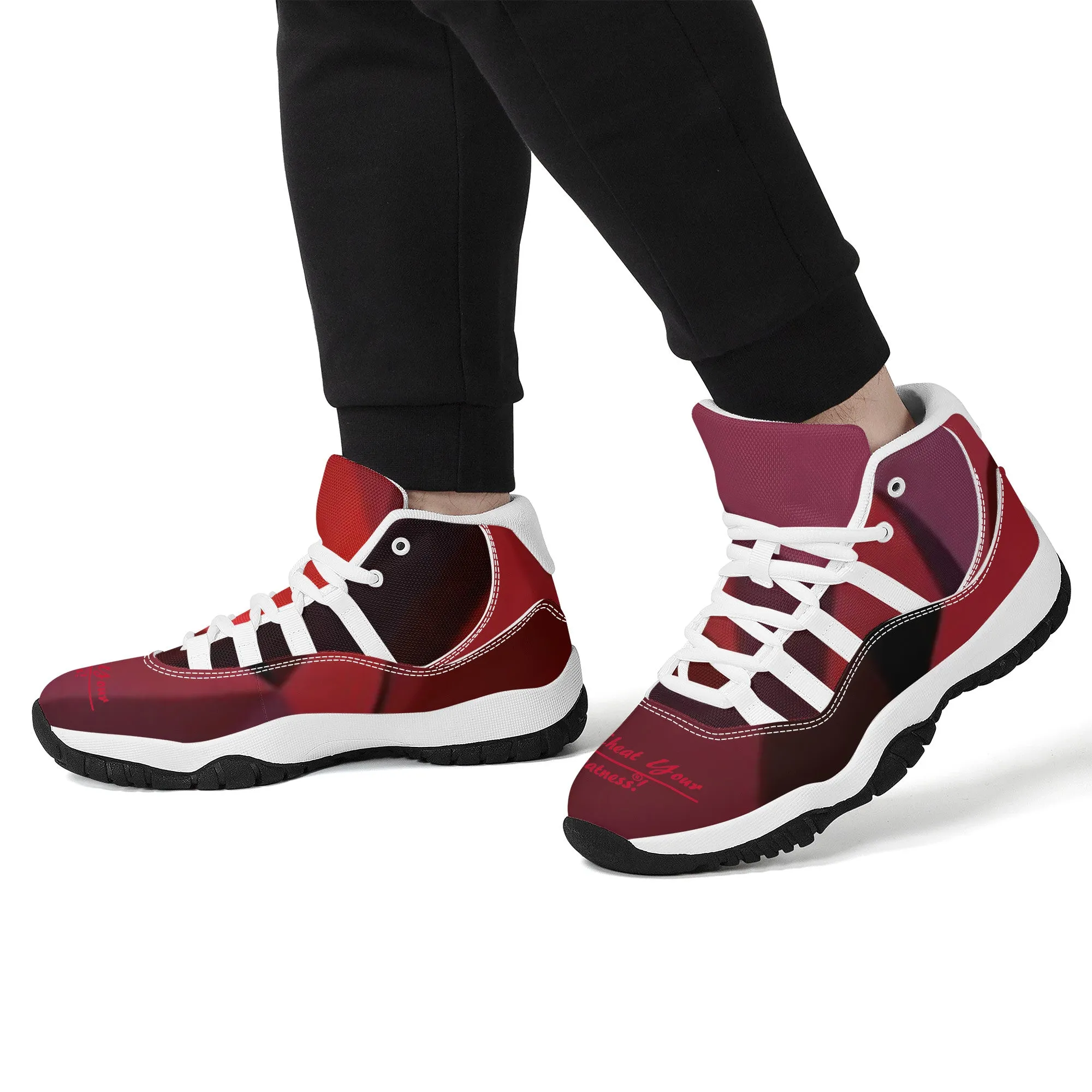 SF_S38 High Top Air Retro Sneakers - White