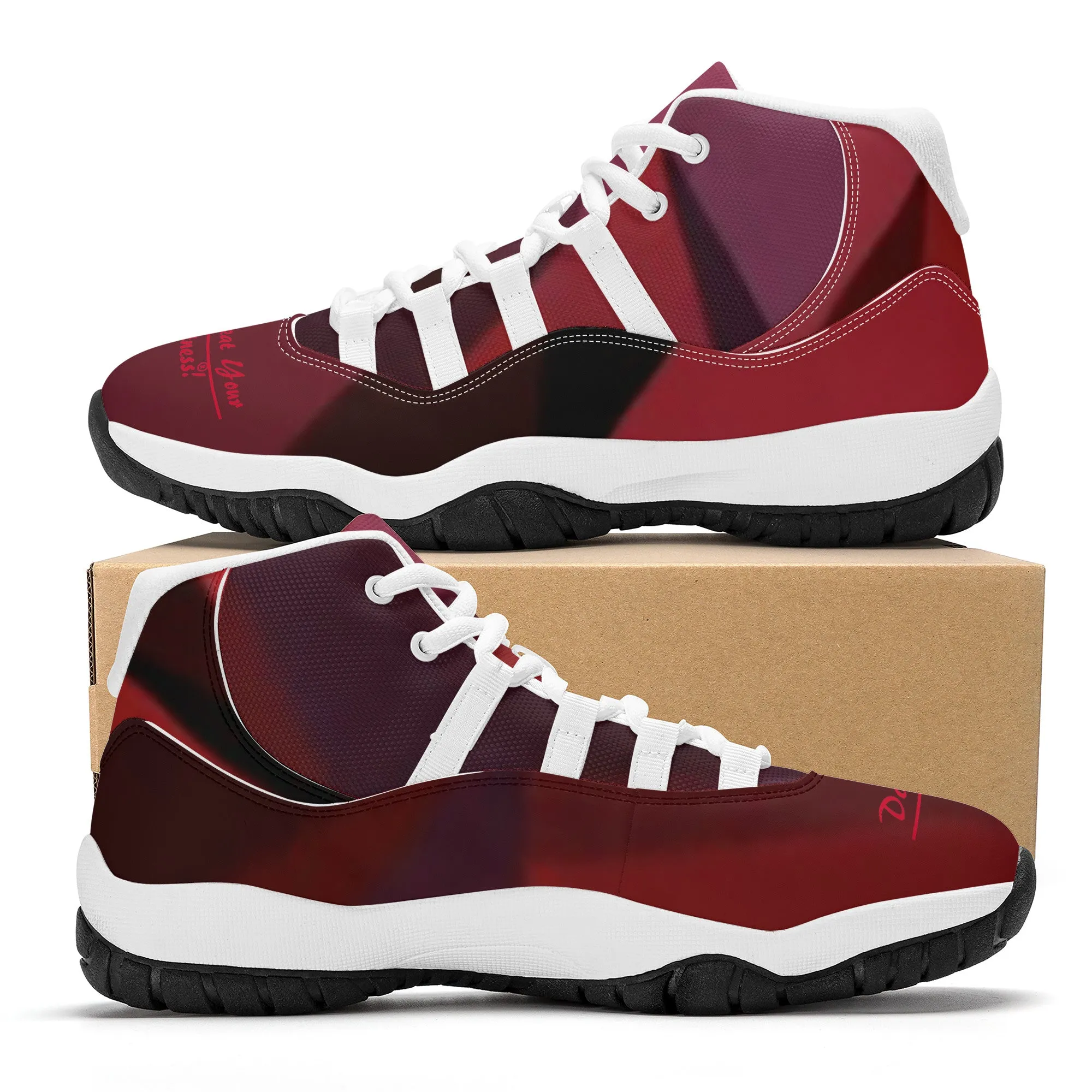 SF_S38 High Top Air Retro Sneakers - White