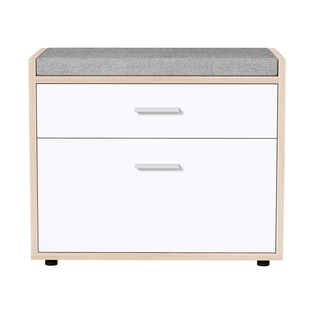 Shoe Cabinet Bench Shoes Storage Drawer Organiser Rack Fabric Wooden Cupboard