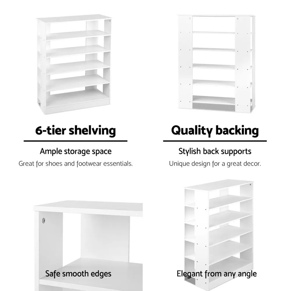 Shoe Rack Cabinet 6-Tier White
