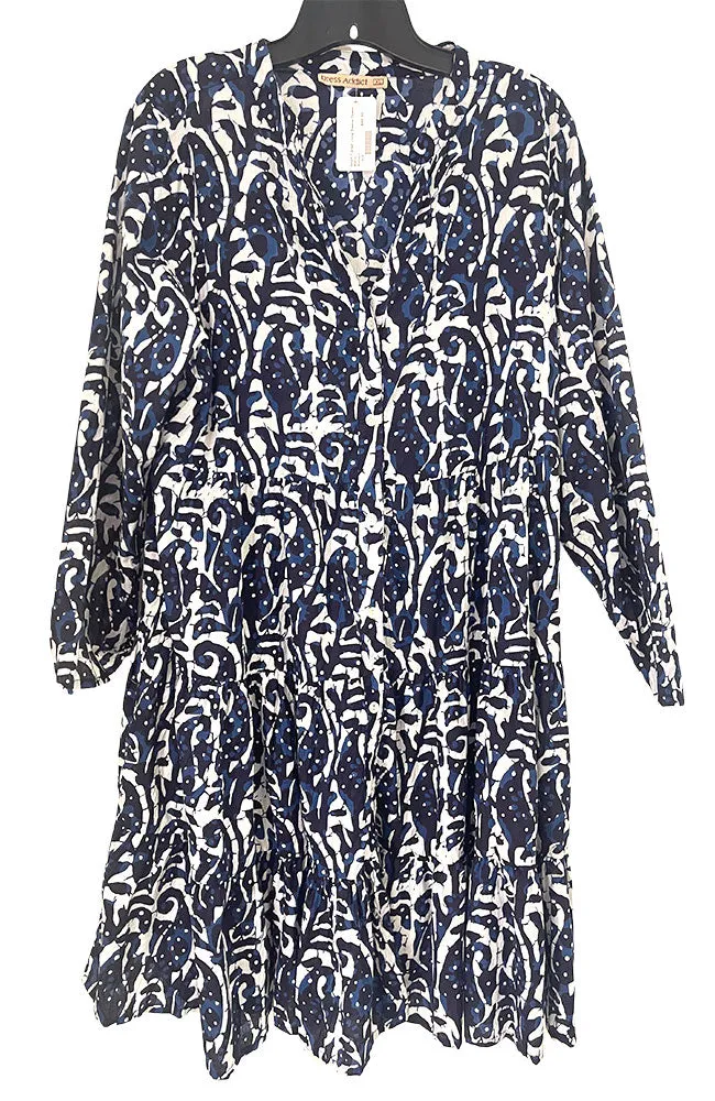 Short Tiered Long Sleeve Dress