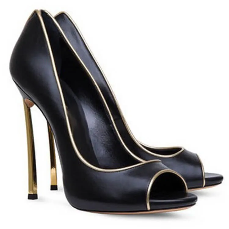 Slip-On Peep Open Toe Sandals