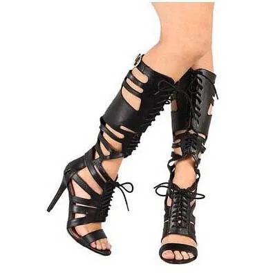 Strap Leather Open Toe Buckle Sandals