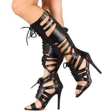 Strap Leather Open Toe Buckle Sandals