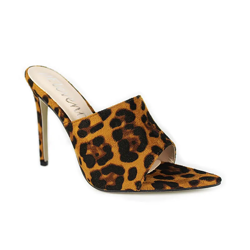 Suede Peep Toe Pointed Toe Sandals