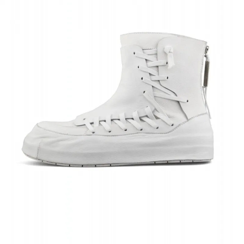 TEEK - Laced Stitch Black High-Top Shoes