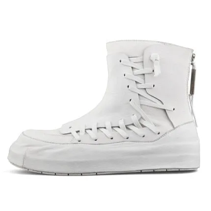 TEEK - Laced Stitch Black High-Top Shoes