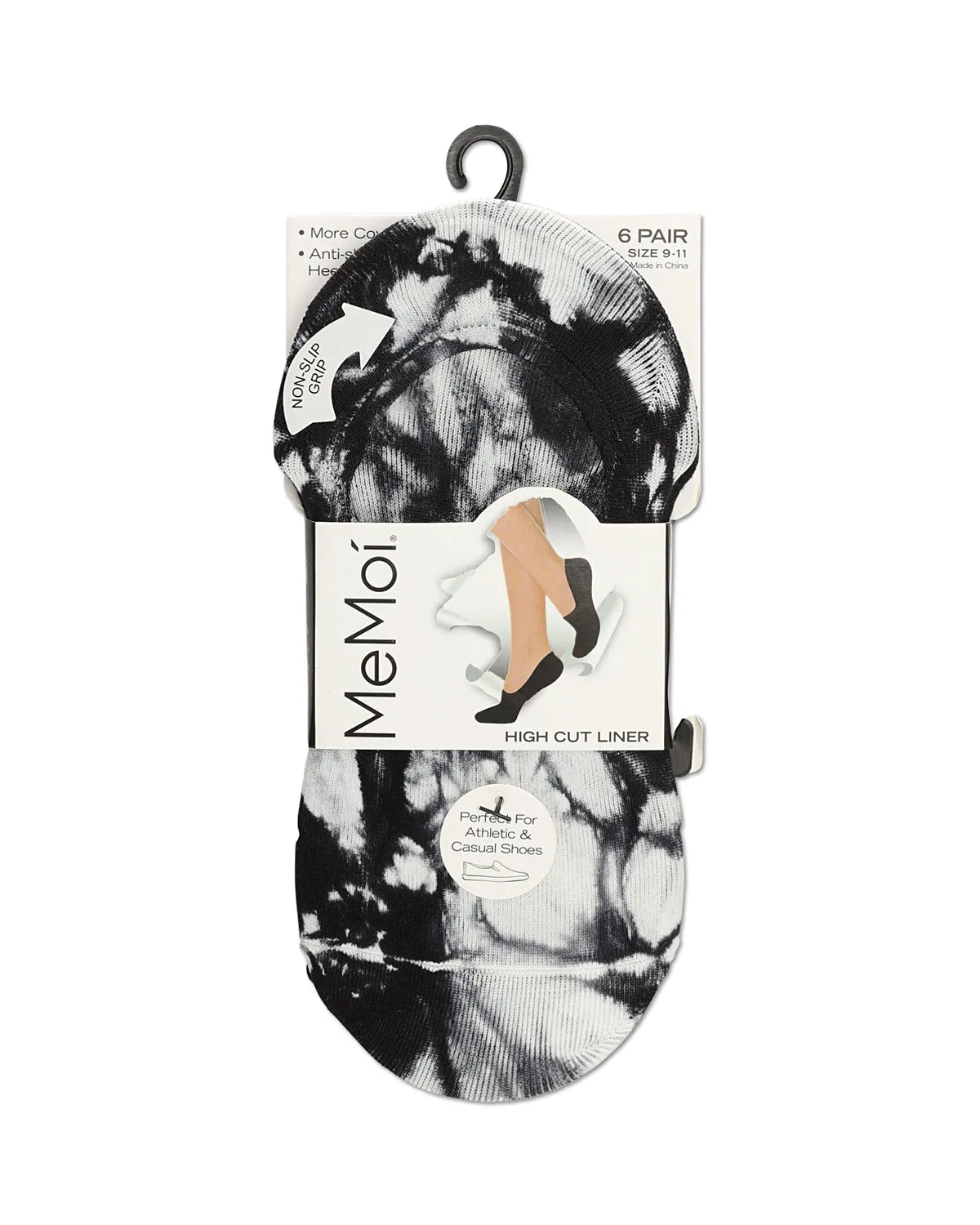 Tie Dye Highcut Liner Sock 6 Pair Pack