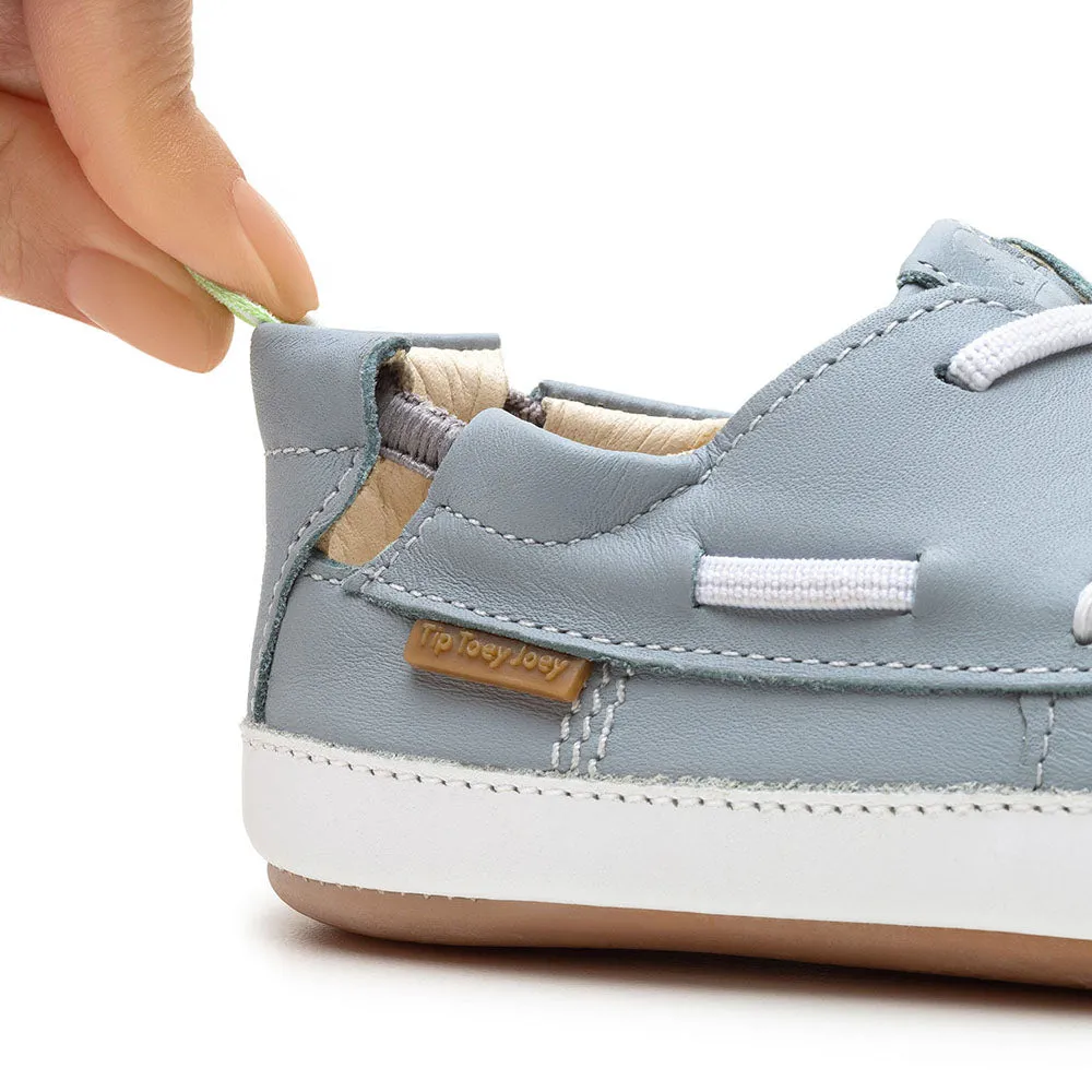 Tip Toey Joey Boy's and Girl's  Boaty Shoes, Tide Blue/White