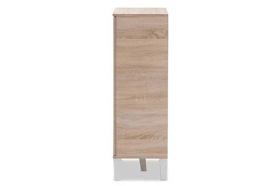 Valina 1-door Oak/Grey Wood Shoe Cabinet