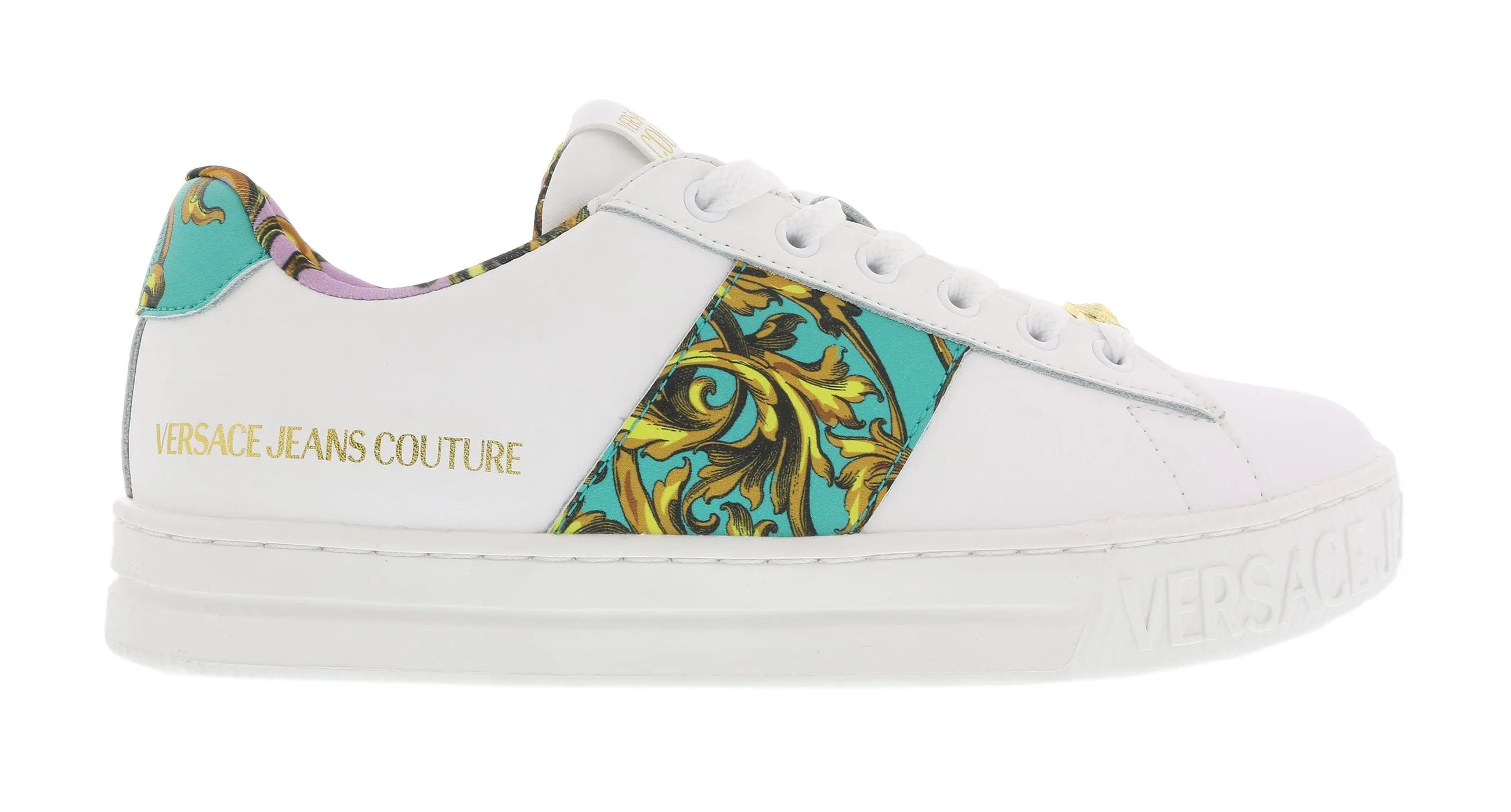Versace Jeans Couture White/Multi Athletic Fashion baroque Print Sneakers