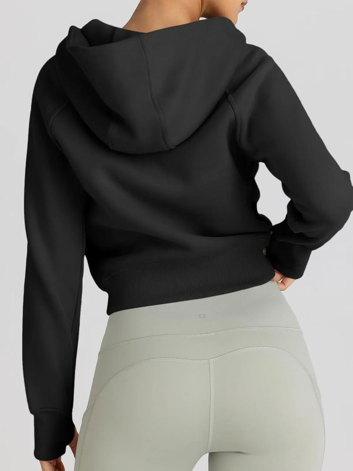 Women’s Full Zip Fleece Hoodie – Cozy Winter Jacket with Drop Shoulder Collar, Soft & Breathable Sweatshirt for Fall & Winter