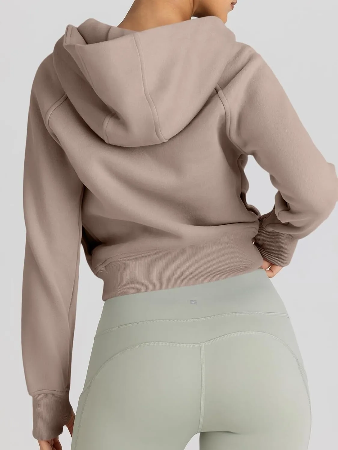 Women’s Full Zip Fleece Hoodie – Cozy Winter Jacket with Drop Shoulder Collar, Soft & Breathable Sweatshirt for Fall & Winter