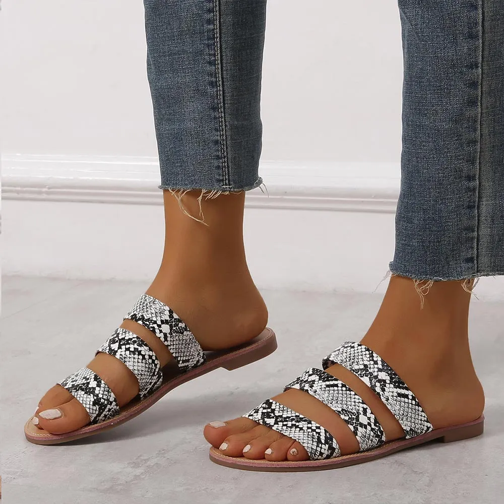 Women's Open Toe Animal Print Sandal