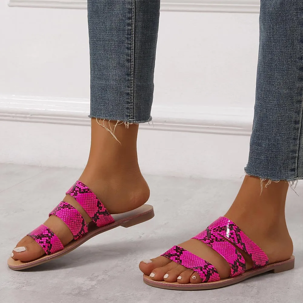 Women's Open Toe Animal Print Sandal