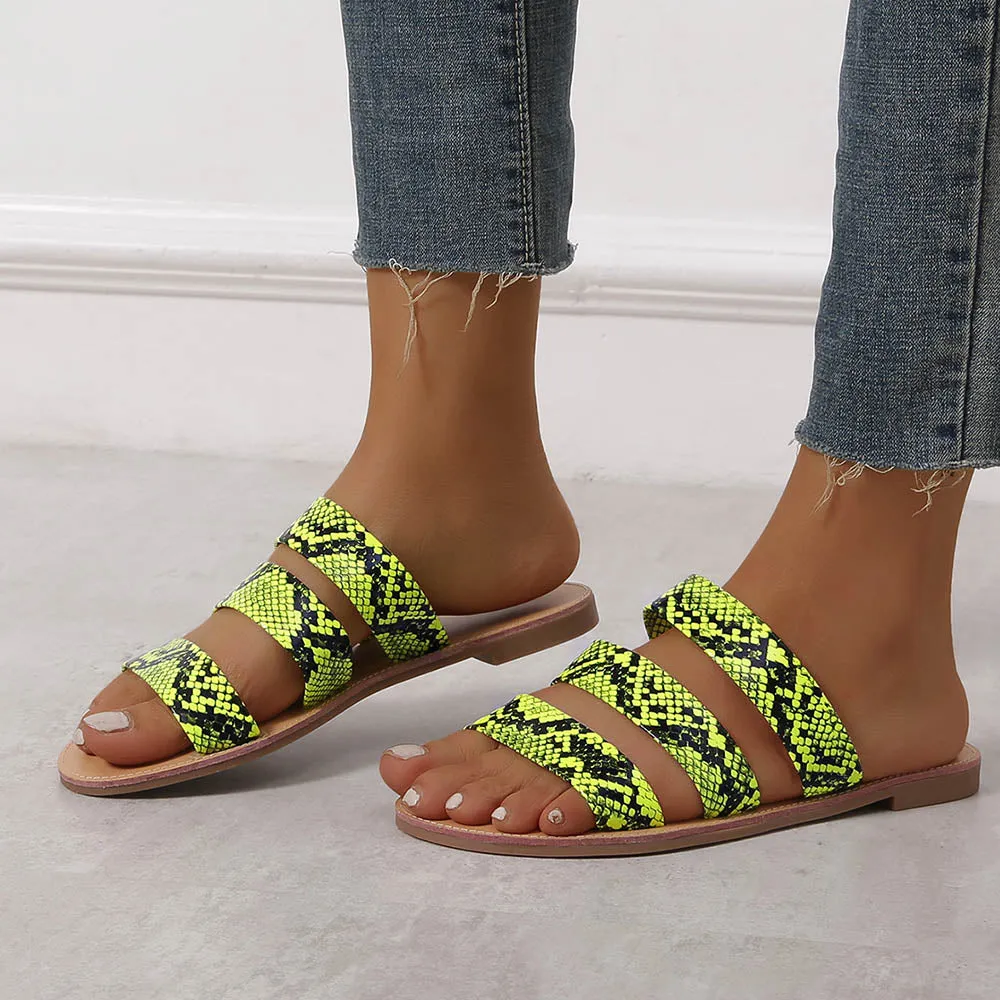 Women's Open Toe Animal Print Sandal