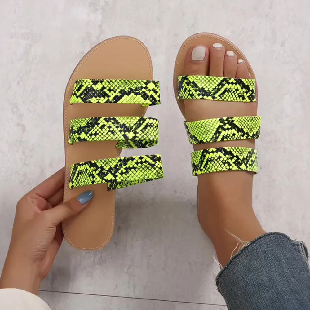 Women's Open Toe Animal Print Sandal