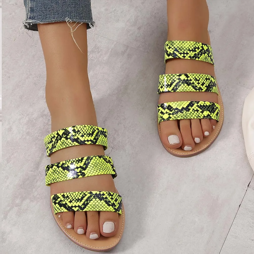 Women's Open Toe Animal Print Sandal
