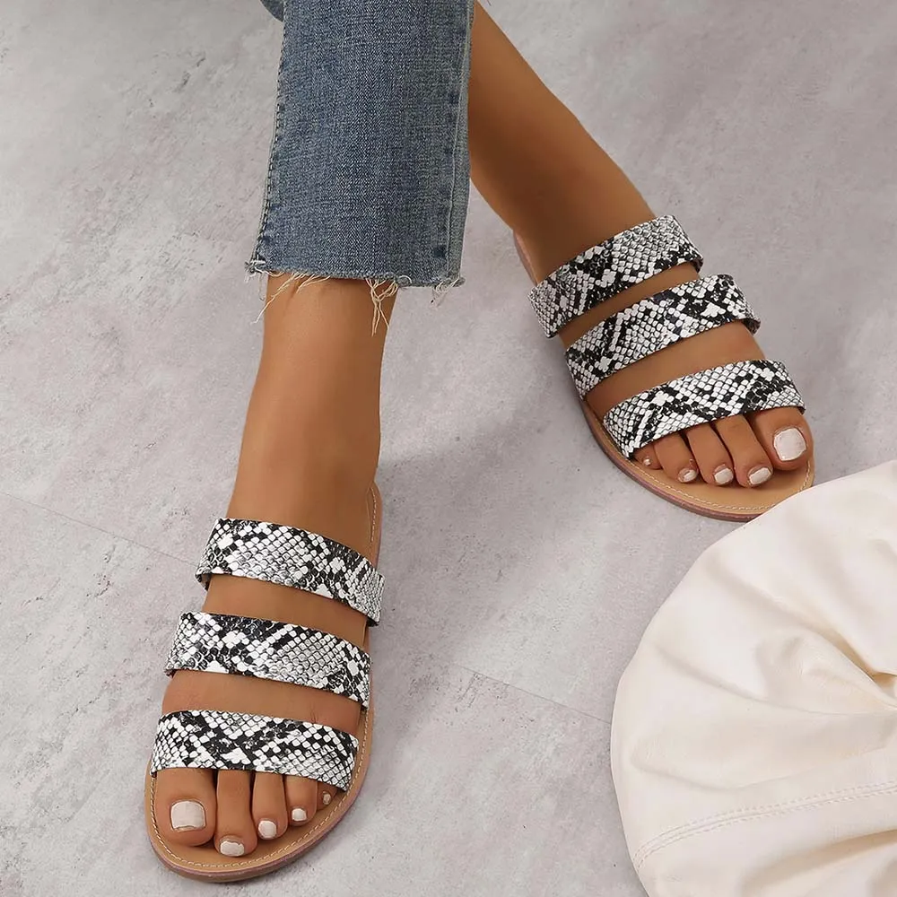 Women's Open Toe Animal Print Sandal