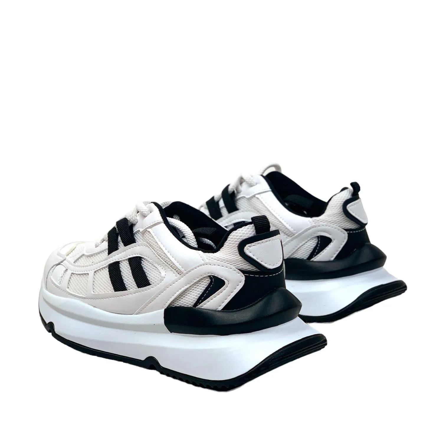 Women's Osdan BlackWhite Casual Sports Shoes Sneaker 4 cm