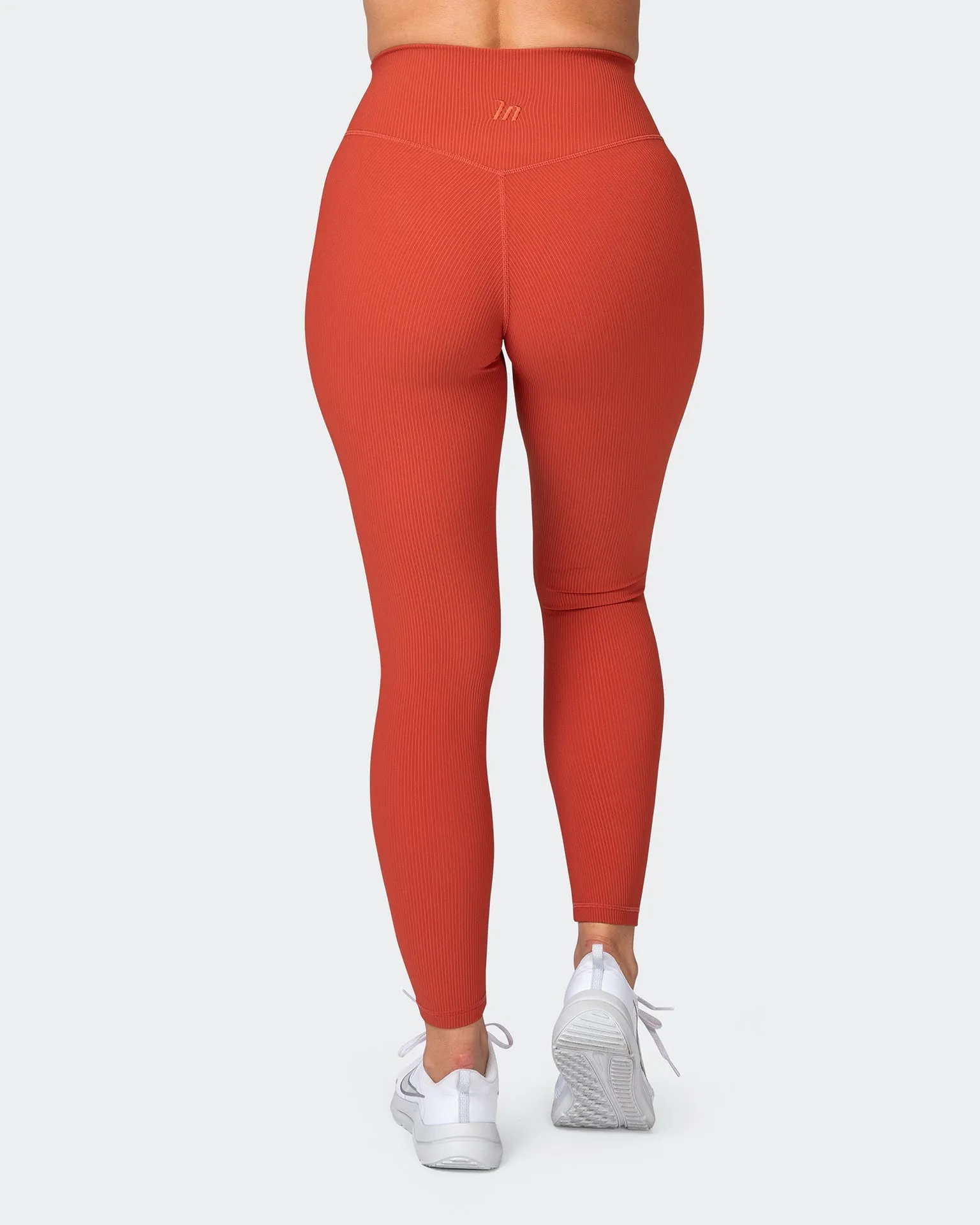 Zero Rise Rib Ankle Length Leggings - Burnt Orange